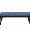 Banc Ramses Tissu Antique Sombre , Bleu/120 Cm -Banquette Soldes Magasin G CNF K68182444 C