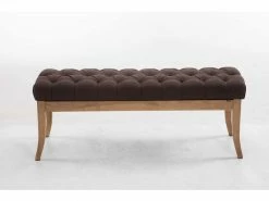 Banc Ramses Tissu Pieds Antique Clair , Marron/120 Cm
