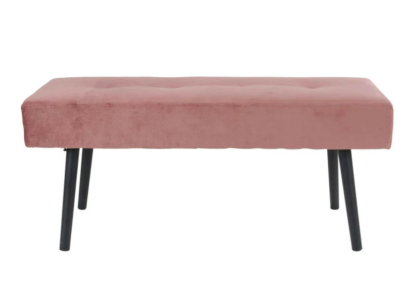 Banc En Tissu Coloris Rose - Dim : 100 X 44 X 35 Cm -pegane- 3 Banc En Tissu Coloris Rose - Dim : 100 X 44 X 35 Cm -pegane-