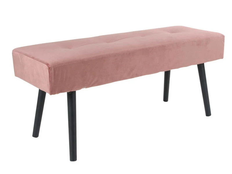 Banc En Tissu Coloris Rose - Dim : 100 X 44 X 35 Cm -pegane- 4 Banc En Tissu Coloris Rose - Dim : 100 X 44 X 35 Cm -pegane- – Image 2