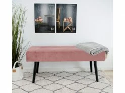 Banc En Tissu Coloris Rose - Dim : 100 X 44 X 35 Cm -pegane- 9 Banc En Tissu Coloris Rose - Dim : 100 X 44 X 35 Cm -pegane- -Banquette Soldes Magasin G CNF L15524410 E