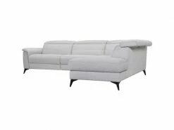 GPASPLUS Canape Dangle Droit Avec 1 Place Relax Electrique - Tissu Gris - L 292 X P 232 X H 99 Cm - Melbourne