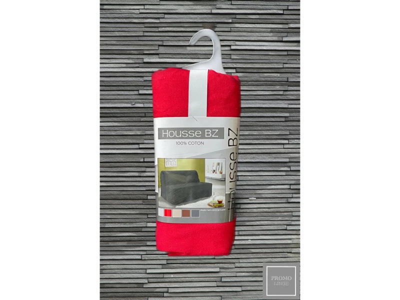 PROMO_LINGE Housse De Clic Clac - Bz - - Rouge - 190 X 200 Cm . 4 PROMO_LINGE Housse De Clic Clac - Bz - - Rouge - 190 X 200 Cm . – Image 2
