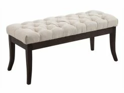 Banc Ramses Tissu Antique Sombre , Crème/100 Cm