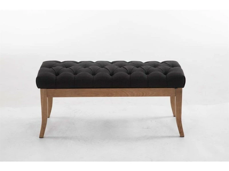 Banc Ramses Tissu Pieds Antique Clair , Gris Foncé/100 Cm 3 Banc Ramses Tissu Pieds Antique Clair , Gris Foncé/100 Cm