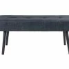 Banc En Tissu Coloris Gris Anthracite - Dim : 100 X 44 X 35 Cm -pegane- -Banquette Soldes Magasin G CNF M13723707 B