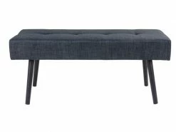 Banc En Tissu Coloris Gris Anthracite - Dim : 100 X 44 X 35 Cm -pegane-