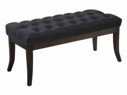 Banc Ramses Tissu Antique Sombre , Noir /100 Cm