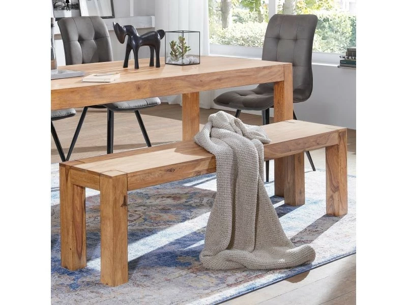 Finebuy Banc De Cuisine Bois Massif Acacia | Salle à Manger Banque - Banc Pour Table De Cuisine | Banc Salle à Manger 4 Finebuy Banc De Cuisine Bois Massif Acacia | Salle à Manger Banque - Banc Pour Table De Cuisine | Banc Salle à Manger – Image 2