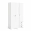 Armoire à Trois Portes Battantes Avec Trois Tiroirs, Couleur Blanche, 116 X 175 X 49,5. -Banquette Soldes Magasin G CNF O15056901 B