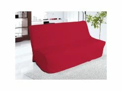 Housse Clic-clac Matelassée En Coton Panama Rouge