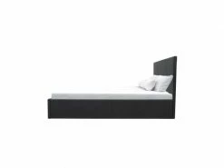 GPASPLUS Martin Lit Adulte 160 X 200 Cm + Coffre De Rangement - Simili Noir - Sommier Inclus -Banquette Soldes Magasin G CNF P59084323 E