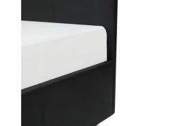 GPASPLUS Martin Lit Adulte 160 X 200 Cm + Coffre De Rangement - Simili Noir - Sommier Inclus -Banquette Soldes Magasin G CNF P59084323 F