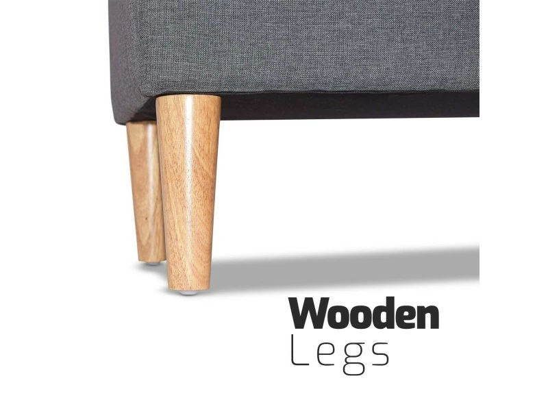 Istanbul - Coffre Pour Ottoman Avec Conteneur 42l. Banc Ottoman En Tissu Avec Siège Rembourré Et Pieds En Bois De Pin Couleur Space Grey 5 Istanbul - Coffre Pour Ottoman Avec Conteneur 42l. Banc Ottoman En Tissu Avec Siège Rembourré Et Pieds En Bois De Pin Couleur Space Grey – Image 3