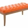 Banc Ramses Similicuir Antique Clair , Orange/100 Cm 1 Banc Ramses Similicuir Antique Clair , Orange/100 Cm -Banquette Soldes Magasin G CNF P61254276 B