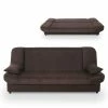 Maddy - Banquette Clic Clac Convertible En Tissu Marron -Banquette Soldes Magasin G CNF R66031189 B