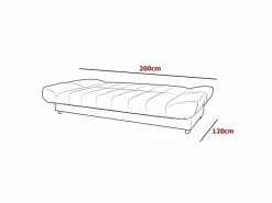 Maddy - Banquette Clic Clac Convertible En Tissu Marron -Banquette Soldes Magasin G CNF R66031189 F