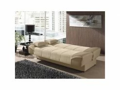 Alton - Canapé Clic Clac Convertible En Tissu Beige -Banquette Soldes Magasin G CNF R99321171 D