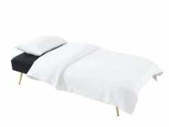 Banquette Aroma En Velours Noir 3 Places Convertible -Banquette Soldes Magasin G CNF S74872845 E