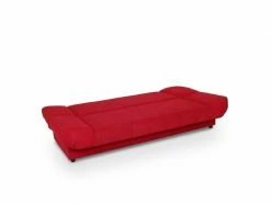 Maddy - Banquette Clic Clac Convertible En Tissu Rouge -Banquette Soldes Magasin G CNF S88269676 E