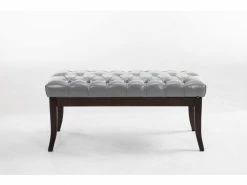 Banc Ramses Similicuir Antique Sombre , Gris/100 Cm -Banquette Soldes Magasin G CNF T11676956 C