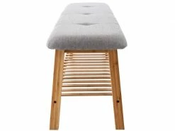 Banquette Marne En Tissu Avec Pieds Carrés En Bois De Bambou , Gris/120 Cm 8 Banquette Marne En Tissu Avec Pieds Carrés En Bois De Bambou , Gris/120 Cm -Banquette Soldes Magasin G CNF T26069432 D