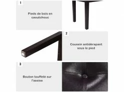 Banc Banquette Design Classique, Banc Rembourrée En Tissu, Banc Capitonné En Lin Et Bois D'hévéa Pour Chambre Salle à Manger Salon Couloir Piano Marron -Banquette Soldes Magasin G CNF T31296824 E