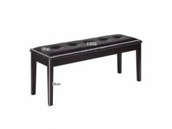 Banc Banquette Design Classique, Banc Rembourrée En Tissu, Banc Capitonné En Lin Et Bois D'hévéa Pour Chambre Salle à Manger Salon Couloir Piano Marron -Banquette Soldes Magasin G CNF T31296824 F