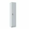 Armoire Multifonction Dmora Gaia, Avec Une Porte Battante Et Trois étagères Réglables En Hauteur, Couleur Blanche, Cm 180 X 37 X 37. -Banquette Soldes Magasin G CNF T52030603 B