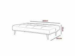 Meghan - Banquette Clic Clac Scandinave 3 Places Bleu -Banquette Soldes Magasin G CNF T66144076 F