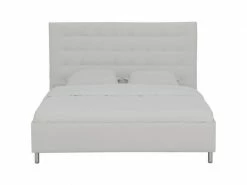 GPASPLUS Lit Adulte - 160x200 Cm- Simili Blanc - Tyyli