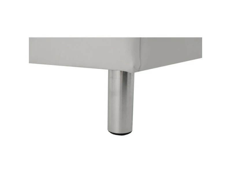 GPASPLUS Lit Adulte - 160x200 Cm- Simili Blanc - Tyyli 6 GPASPLUS Lit Adulte - 160x200 Cm- Simili Blanc - Tyyli – Image 4