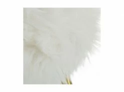 Banquette Bout De Lit Fausse Fourrure Blanche Et Pieds En Métal Doré -Banquette Soldes Magasin G CNF U78346937 F