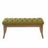 Banc Ramses Tissu Pieds Antique Clair , Vert/100 Cm 2 Banc Ramses Tissu Pieds Antique Clair , Vert/100 Cm -Banquette Soldes Magasin G CNF U89899964 C