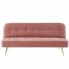 Banquette Aroma En Velours Vieux Rose 3 Places Convertible 1 Banquette Aroma En Velours Vieux Rose 3 Places Convertible -Banquette Soldes Magasin G CNF U95533524 B