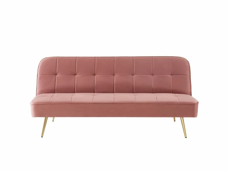 Banquette Aroma En Velours Vieux Rose 3 Places Convertible 3 Banquette Aroma En Velours Vieux Rose 3 Places Convertible