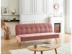 Banquette Aroma En Velours Vieux Rose 3 Places Convertible 8 Banquette Aroma En Velours Vieux Rose 3 Places Convertible -Banquette Soldes Magasin G CNF U95533524 C