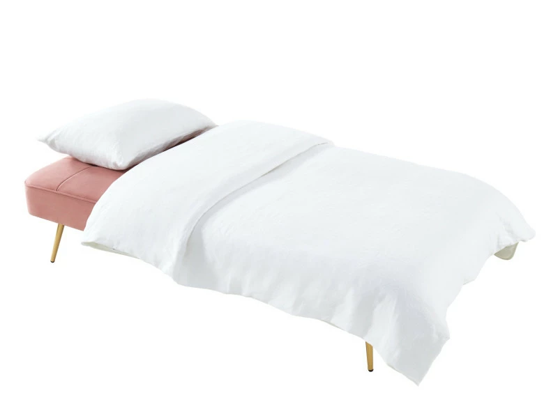 Banquette Aroma En Velours Vieux Rose 3 Places Convertible 6 Banquette Aroma En Velours Vieux Rose 3 Places Convertible – Image 4