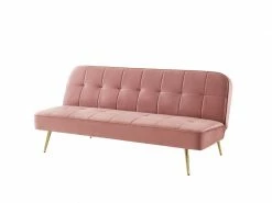 Banquette Aroma En Velours Vieux Rose 3 Places Convertible 11 Banquette Aroma En Velours Vieux Rose 3 Places Convertible -Banquette Soldes Magasin G CNF U95533524 F
