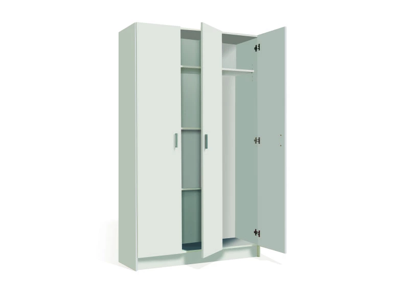 Armoire Multifonction Dmora Gaia Avec Trois Portes Et Quatre étagères Réglables, Couleur Blanche Brillante, Mesures 180 X 109 X 37 Cm 3 Armoire Multifonction Dmora Gaia Avec Trois Portes Et Quatre étagères Réglables, Couleur Blanche Brillante, Mesures 180 X 109 X 37 Cm