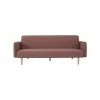 GPASPLUS Banquette Convertible 2 Places En Bois - Tissu Rose - L 202 X P 97 X H 79 Cm - Stella -Banquette Soldes Magasin G CNF V22681645 B