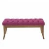 Banc Ramses Tissu Pieds Antique Clair , Violet/100 Cm -Banquette Soldes Magasin G CNF V61296528 C
