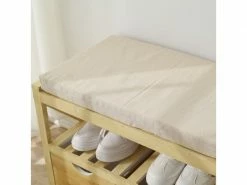 Mobili Rebecca Banquette Coffre 2 Tiroir 2 Etagere Bois Beige Vintage 46x60x33 10 Mobili Rebecca Banquette Coffre 2 Tiroir 2 Etagere Bois Beige Vintage 46x60x33 -Banquette Soldes Magasin G CNF V85872028 E