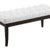Banc Ramses Similicuir Antique Sombre , Blanc /100 Cm -Banquette Soldes Magasin G CNF V96599750 B