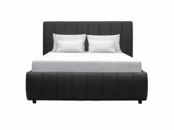 GPASPLUS Cloud Lit Adulte 160x200 Cm + Coffre De Rangement - Simili Noir - Sommier Inclus -Banquette Soldes Magasin G CNF W10926844 C