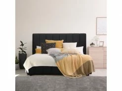 GPASPLUS Cloud Lit Adulte 160x200 Cm + Coffre De Rangement - Simili Noir - Sommier Inclus -Banquette Soldes Magasin G CNF W10926844 D