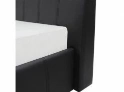 GPASPLUS Cloud Lit Adulte 160x200 Cm + Coffre De Rangement - Simili Noir - Sommier Inclus -Banquette Soldes Magasin G CNF W10926844 F