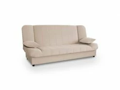 Maddy - Banquette Clic Clac Convertible En Tissu Beige -Banquette Soldes Magasin G CNF W99261747 E