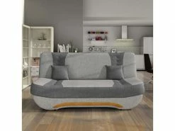 Niyo - Canapé 3 Places Convertible En Tissu Gris