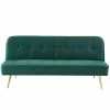 Banquette Aroma En Velours Vert 3 Places Convertible -Banquette Soldes Magasin G CNF X15268242 B